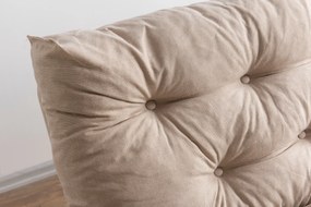 Sofá-Cama de 3 Lugares Saki – Creme – 185x92x82 cm