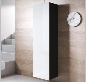 Armário Alto Zaragoza – 40x165 cm – Preto e Branco