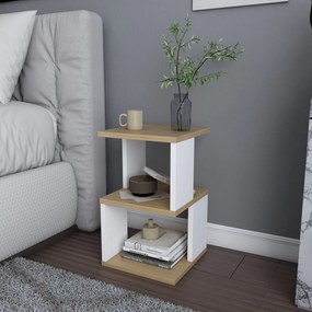 Mesa de Cabeceira Carter – Carvalho Branco – 29,6x29,6x49,4 cm