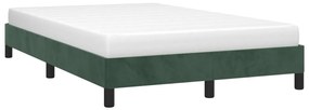 Estrutura de cama com colchão verde escuro 120x190 cm Veludo