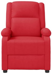 Cadeira de massagens couro artificial vermelho