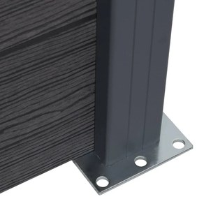 Conjunto de painéis de vedação 526x186 cm WPC cinzento