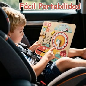 Brinquedo de madeira Montessori para crianças pequenas Relógio educativo para aprender sobre as estações e as datas Calendário multicolorido