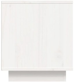 Móvel de TV 80x35x40,5 cm madeira de pinho maciça branco