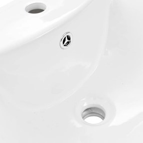 Lavatório com coluna cerâmica branco 580x470x200 mm