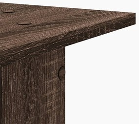 Suportes de colunas 2 pcs derivados madeira carvalho castanho