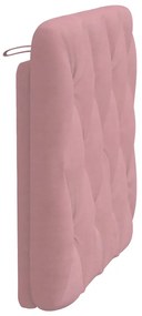 Almofadão de cabeceira 80 cm veludo rosa
