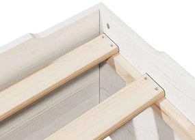 Cama sem colchão empilháveis 75x190 cm madeira maciça branco
