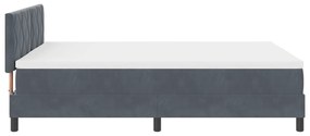 Cama com Estrutura Box Spring e Colchão vidaXL Cinza Escuro 160x200 cm