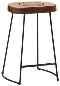 Bancos de bar 2 pcs 41x29x62 cm castanho-escuro