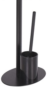 Suporte autónomo de papel higiénico e escova em metal preto SARTO Beliani