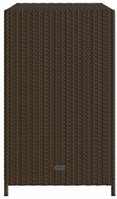 Armário de arrumação p/ jardim 83x45x76 cm vime PE castanho