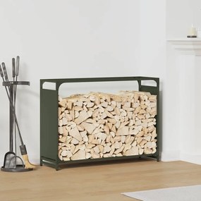 Suporte para lenha aço laminado a frio verde azeitona