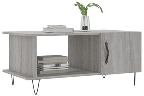 Mesa de centro 90x50x40 cm derivados de madeira cinzento sonoma
