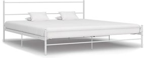 Estrutura de cama 200x200 cm metal branco