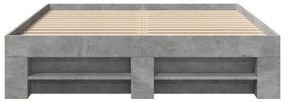 Estrutura de cama 135x190 cm derivados de madeira cinza cimento