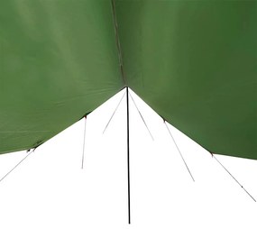Lona de campismo 460x305x210 cm impermeável verde