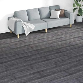 vidaXL Tábuas soalho PVC não-autoadesivo 5,26 m² 2 mm preto e branco
