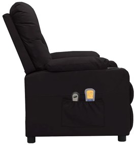 Poltrona de massagens elétrica couro artificial preto