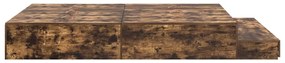 Estrado de Cama com Arrumação em Carvalho Fumado 135x190 cm