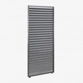 Pack De 2 Painéis Laterais Para Pérgola Bioclimática De Alumínio Com Lâminas Druvia Cinza Grafito & Painel De 92,5 Cm Para Lateral De 4 M - Sklum
