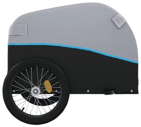 Reboque para bicicleta 45 kg ferro preto e azul