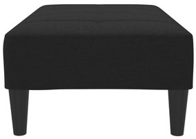 Apoio de pés 77x55x31 cm tecido preto