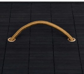 Cesto para roupa suja c/ 2 secções 72 L bambu preto