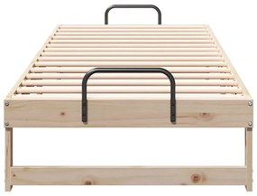 Estrutura de Cama com Alças Castanho 80 x 200 cm
