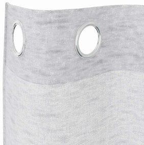 Cortinas 2 pcs Cinzento-claro 140 x 175 cm Poliéster