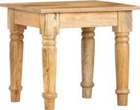 vidaXL Mesa de apoio 43x43x40 cm madeira de mangueira maciça