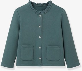 Cardigan em moletão CYRILLUS verde escuro
