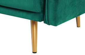 Sofá 3 lugares em veludo verde esmeralda MAURA Beliani