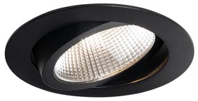 Foco embutido preto 9,5 cm incl. LED 1015 lm regulável IP23 - Gaius