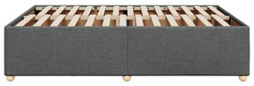 Estrutura de cama sem colchão 160x200 cm tecido cinzento-escuro