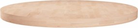 vidaXL Tampo de mesa redondo Ø80x4 cm carvalho maciço não tratado