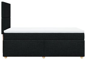 Cama com molas/colchão 90x190 cm tecido preto