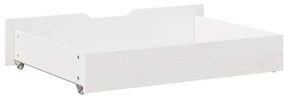 Gavetas para cama 2 pcs 80x55x17 cm pinho maciço branco