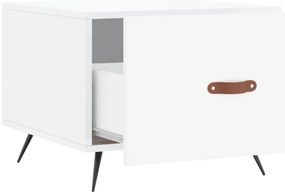 Mesas de centro 2 pcs 50x50x40 cm branco brilhante