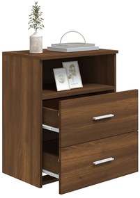 Mesa de cabeceira 50x32x60 cm cor carvalho castanho