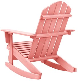 Cadeira Adirondack de baloiçar para jardim abeto maciço rosa