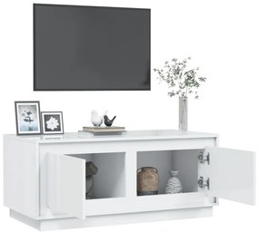 Mesa de centro 102x50x44 cm derivados madeira branco brilhante