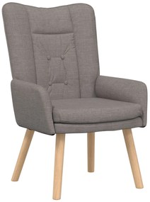 Cadeira Relaxante vidaXL em Tecidos Taupe