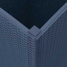 Vasos/floreiras 4 pcs 32,5x32,5x57 cm PP cinzento azul