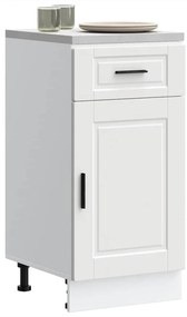 Armário base de cozinha Porto derivados de madeira branco