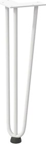 Pernas de grampo para mesa de centro 4 peças, branco, 42 cm, aço maciç