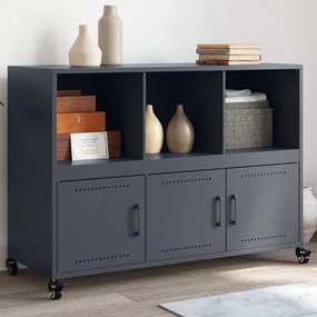 vidaXL Aparador 100,5x39x72 cm aço antracite