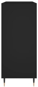 Armário para discos 84,5x38x89 cm derivados de madeira preto