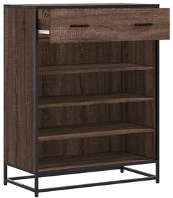 Sapateira 75x38x97,5 cm deriv. madeira/metal carvalho castanho