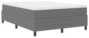 Cama Box vidaXL Cinza Claro 140x200 cm em Tecido Cotelê